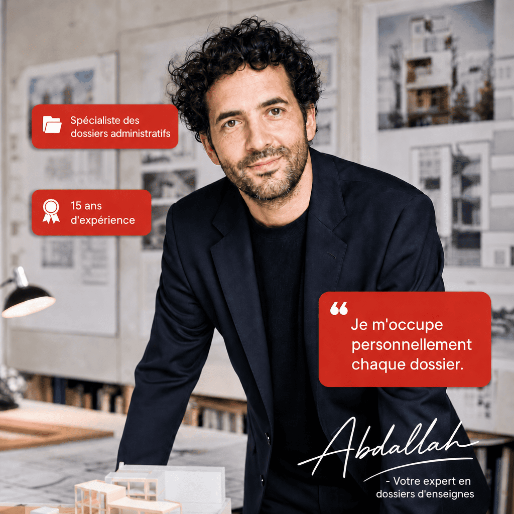 Abdallah, spécialiste des dossiers administratifs d'enseigne